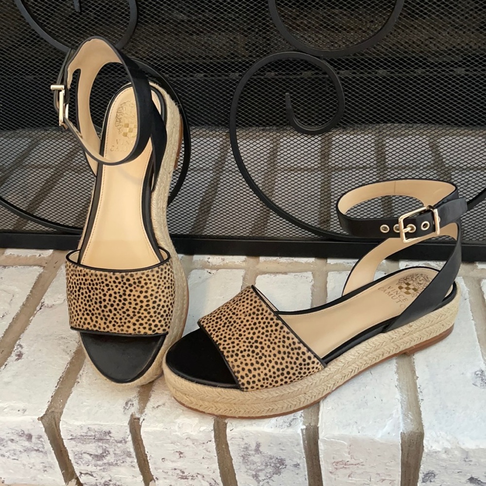 Vince Camuto spotted haircalf sandal